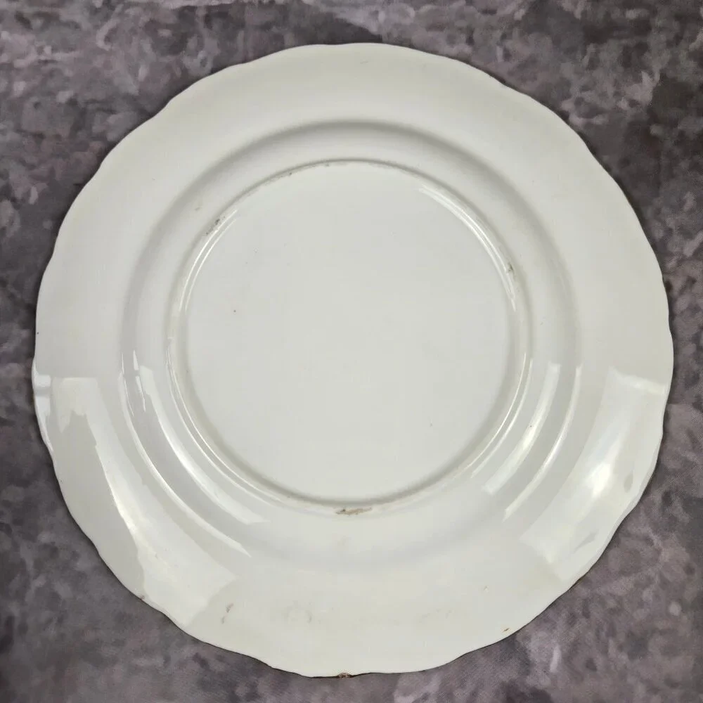Vintage Porcelain 3 Piece Set Cup, Saucer, Snack Plate Floral Pattern Gold Trim